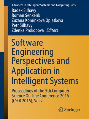 cover image of Software Engineering Perspectives and Application in Intelligent Systems